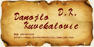 Danojlo Kuvekalović vizit kartica
